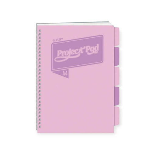 Picture of A4 PROJECT PAD SPIRAL NOTEBOOK PINK/LILAC W/5 DIVIDERS 100PG